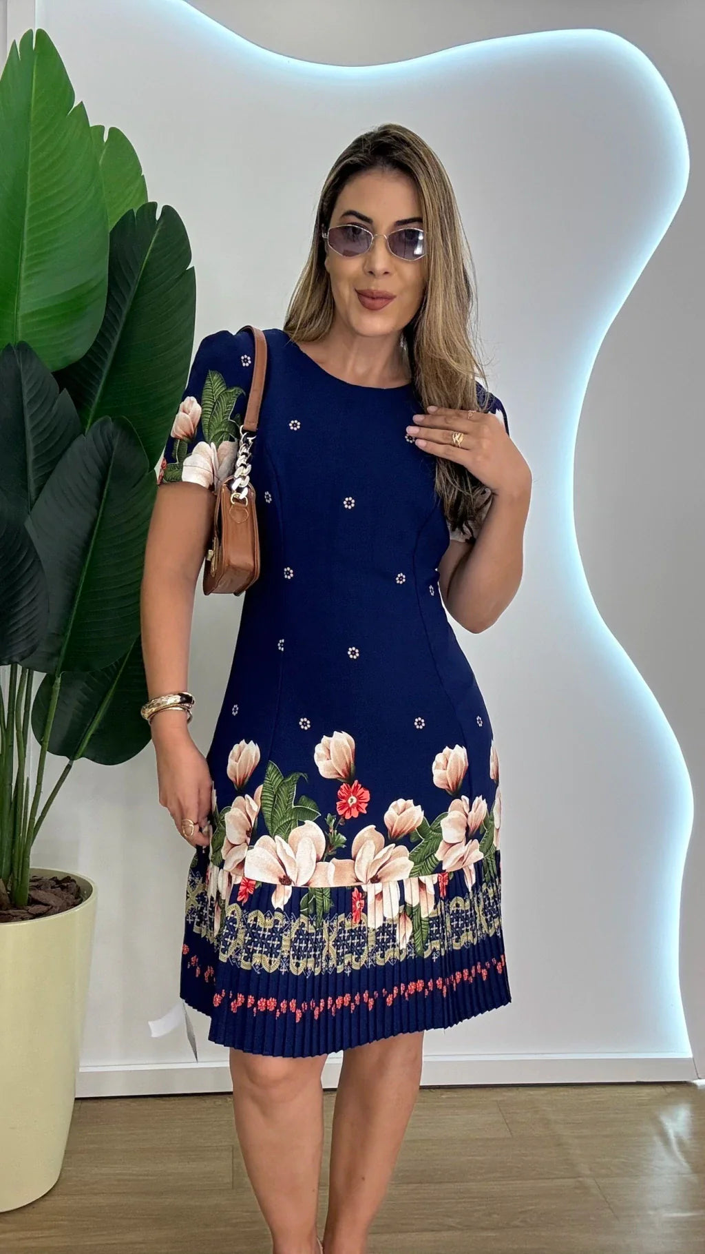 Vestido Penélope Floral Azul